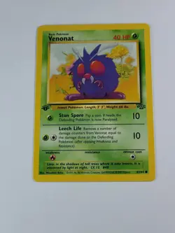 Pokemon Card 1st Edition Venonat 63/64 Jungle Regular US - Image 1
