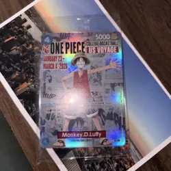 One Piece Monkey D. Luffy US College Basketball SEALED Promo Card RUTGERS - Image 1