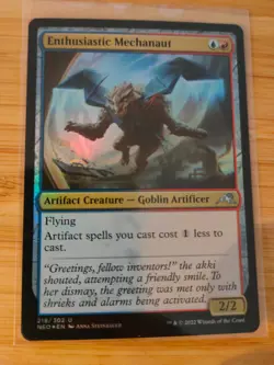 MTG Enthusiastic Mechanaut (FOIL) 0114 Kamigawa: Neon Dynasty M/NM Free UK P&P - Image 1