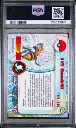 2000 TOPPS CHROME POKEMON T.V. #15 BEEDRILL PSA 10 - Image 2