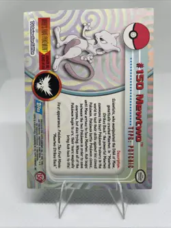 2000 Topps Pokemon TV Animation Edition Series 3 Non Holo #150 Mewtwo - Image 3