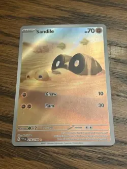 Pokemon Sandile 216/198 Scarlet & Violet Base Set Illustration Rare - LP - Image 1