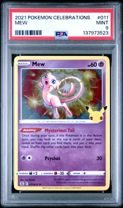 Mew 2021 Pokemon Celebrations #011 PSA 9 - Image 1