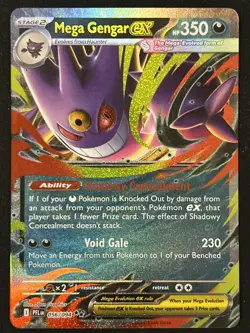 Pokemon TCG Mega Gengar ex 056/094 Double Rare - Phantasmal Flames - Fresh ✅ - Image 1