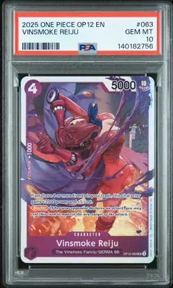 PSA 10 Vinsmoke Reiju 2025 One Piece Op12-Legacy Of The Master #063 - Image 1