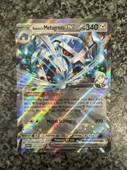 Steven's Metagross ex 145/182 Holo Shiny Pokemon Card Destined Rivals NEAR MINT - Image 1
