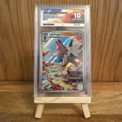 Pokemon TCG Journey Together Lycanroc Illustration Rare Card 166/159 ACE 10 Slab - Image 1