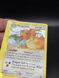 Dragonite 9/165 Holo Rare Expedition Pokemon Card HP Heavy Played EC3 - Image 2