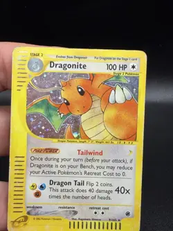 Dragonite 9/165 Holo Rare Expedition Pokemon Card HP Heavy Played EC3 - Image 3