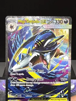 Pokemon Card Mega Sharpedo ex 127/094 Phantasmal Flames Special Illustration NM - Image 2