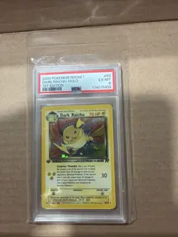 2000 Pokemon Team Rocket First Edition Dark Raichu Holo #83/82 PSA 6 - Image 1
