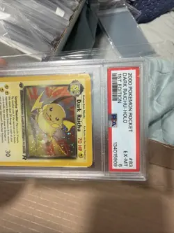 2000 Pokemon Team Rocket First Edition Dark Raichu Holo #83/82 PSA 6 - Image 3