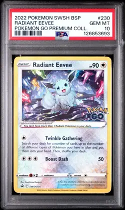 PSA 10 Radiant Eevee SWSH230 Promo Pokemon - Image 1