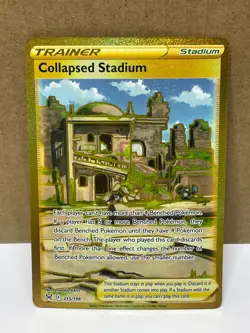 Collapsed Stadium 215/196 Full Art Trainer NM Pokemon Lost Origin - Image 1