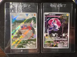 Pokemon Center Stamped Promos Miraidon SVP 013 and Koraidon SVP 014 Sealed Set - Image 1