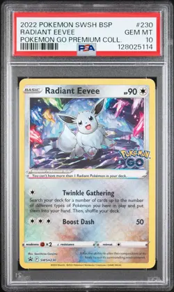 2022 POKEMON SWSH BLACK STAR PROMO #230 RADIANT EEVEE PSA 10 - Image 1