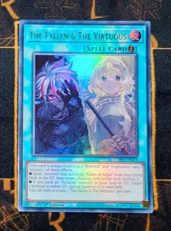 YUGIOH The Fallen & The Virtuous (CH01-EN019) Ultra Rare 1st Edition Near Mint - Image 1