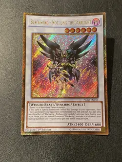 Yu-Gi-Oh! Blackwing - Nothung the Starlight PGL2-EN013 Gold Secret Rare 1st NM - Image 1