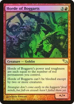 Shadowmoor MTG Foil Horde of Boggarts Magic - Image 1