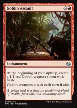 MTG Goblin Assault - Foil, Modern Masters 2017, Lightly Played, English - Image 1