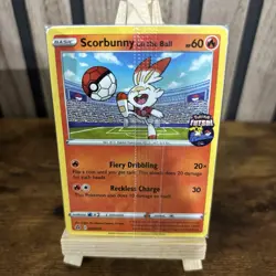 Scorbunny On The Ball 004/005 Exclusive Futsal Promo Pokemon Card New & Sealed - Image 2