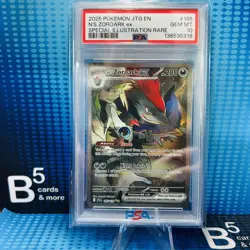 Pokemon TCG N's Zoroark EX Holo Card 185/159 Sv09: Journey Together PSA 10 - Image 1