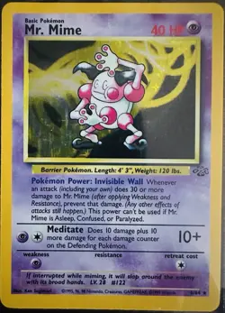 Mr. Mime 6/64 Holo Rare Unlimited - Jungle Set. -Pokemon TCG 1999 Vintage - Image 1