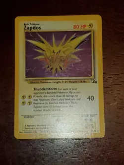 Pokemon TCG Zapdos 15/62 Fossil Holo (Excellent/Lightly Played) - Image 2