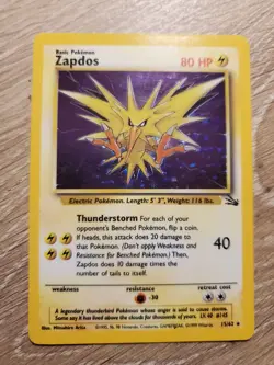 Pokemon TCG Zapdos 15/62 Fossil Holo (Excellent/Lightly Played) - Image 4