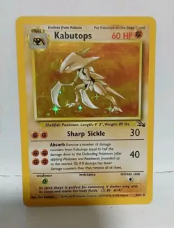 Pokemon Kabutops 9/62 Fossil Holo 1999 - Image 1