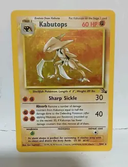 Pokemon Kabutops 9/62 Fossil Holo 1999 - Image 4