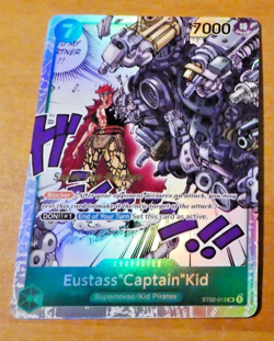 ONE PIECE ENGLISH CARD HOLO GAME CARTE SUPER PRE-RELEASE Kid ST02-013 ST EN NM - Image 1