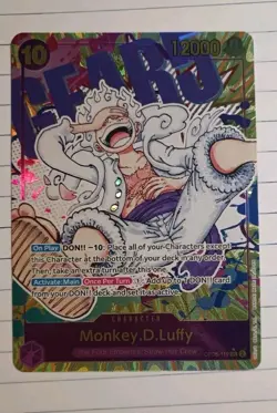 ONE PIECE CARD GAME Monkey D. Luffy OP05-119 (V.2) SEC Alternate Art English NM - Image 1