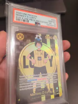 PSA10 One Piece BvB Borussia Dortmund Monkey D. Luffy Promo Karte St13-003 TCG - Image 2