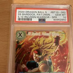 SS Bardock, Paternal Unison SPR Dragon Ball Card BT10-062 PSA 10 1st Ed DBS - Image 2