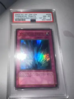PSA 8 Torrential Tribute LON-025 Ultra Rare 1st Edition Yugioh Card - Image 2