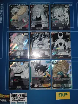 LOT DRAGON BALL CARD GAME FUSION WORLD MANGA BOOSTER SB02 JAP 7 SR + 2 L NEUF - Image 1