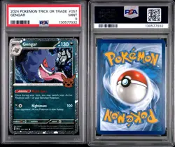 2024 Pokemon Trick Or Trade Gengar 057 Cosmos Holo - PSA 9 MINT - Image 2