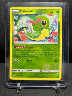 Caterpie 2/214 Reverse Holo Pokemon 2019 SM Unbroken Bonds LP - Image 1