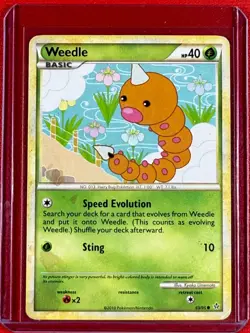 2010 Pokemon Unleashed Weedle #69/95 - Image 1