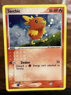 Torchic Holo Foil Promo 017 Black Star Promo Pokemon 2004 Swirl Holo - Image 1