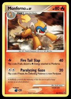 MONFERNO - 56/127 Uncommon Platinum Pokemon LP - Image 1