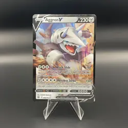 Pokemon TCG Aggron V 096/172 Ultra Rare Holo Brilliant Stars - Lightly Played - Image 1