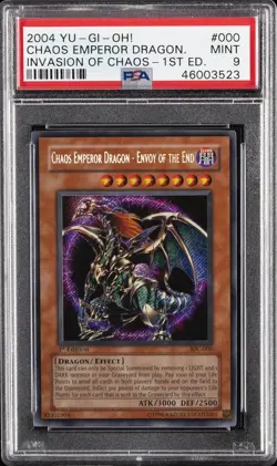 2004 1ST ED #000 CHAOS EMPEROR DRAGON - ENVOY OF THE END PSA 9 - Image 1