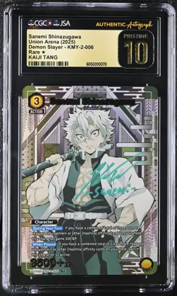 Union Arena Demon Slayer CGC 10 Sanemi Shinazugawa - Kaiji Tang Auto - Image 1