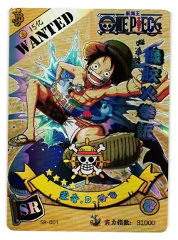 Monkey D Luffy SR SR-001 One Piece Anime TCG CCG Anime Card - Image 1
