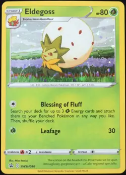 Pokemon TCG Eldegoss SWSH046 2020 Sword & Shield Black Star Promo Card - LP - Image 1