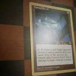 Mtg Cursed Scroll LP/NM - Ben Rubin - 1998 ~ World Championship Magic Card - Image 3