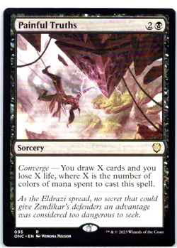 #95 Painful Truths Commander: Phyrexia: All Will Be One Rare - Image 1