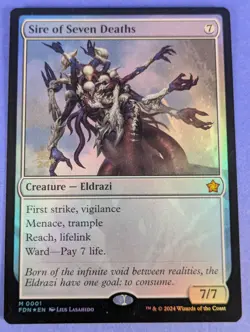MTG Magic: Foundations: Promos: Sire of Seven Deaths Foil #0001 Promotional - NM - Image 1